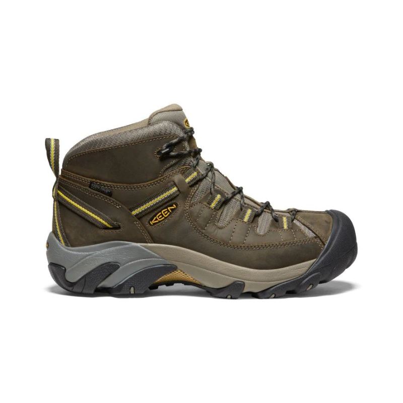 Keen | Targhee II Waterproof Mid Wanderstiefel Fur Herren-Black Olive/Yellow