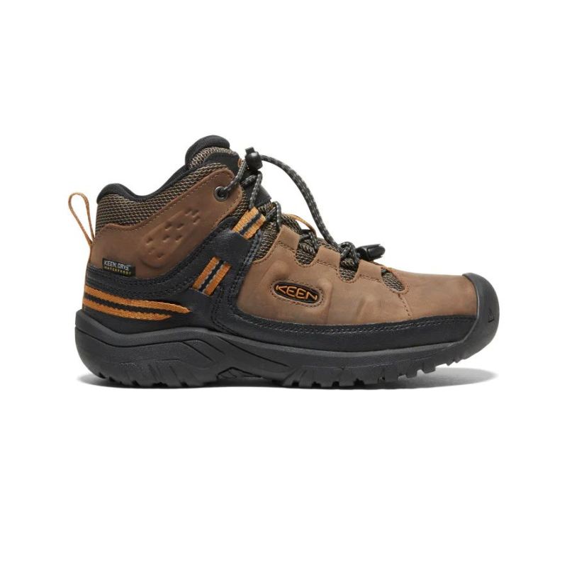 Keen | Targhee Waterproof Stiefel fur Jugendliche-Dark Earth/Golden Brown