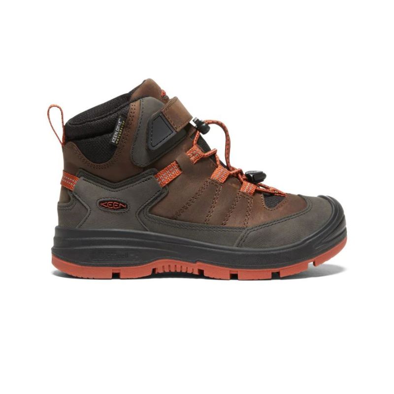 Keen | Redwood Waterproof Mid Stiefel fur Jugendliche-Coffee Bean/Picante