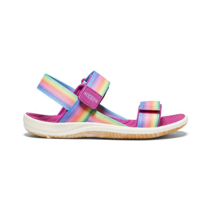 Keen | Elle Riemchensandale fur Jugendliche-Rainbow/Festival Fuchsia