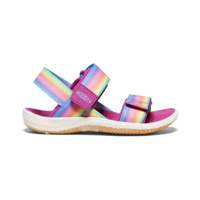 Keen | Elle Riemchensandale fur jungere Kinder-Rainbow/Festival Fuchsia