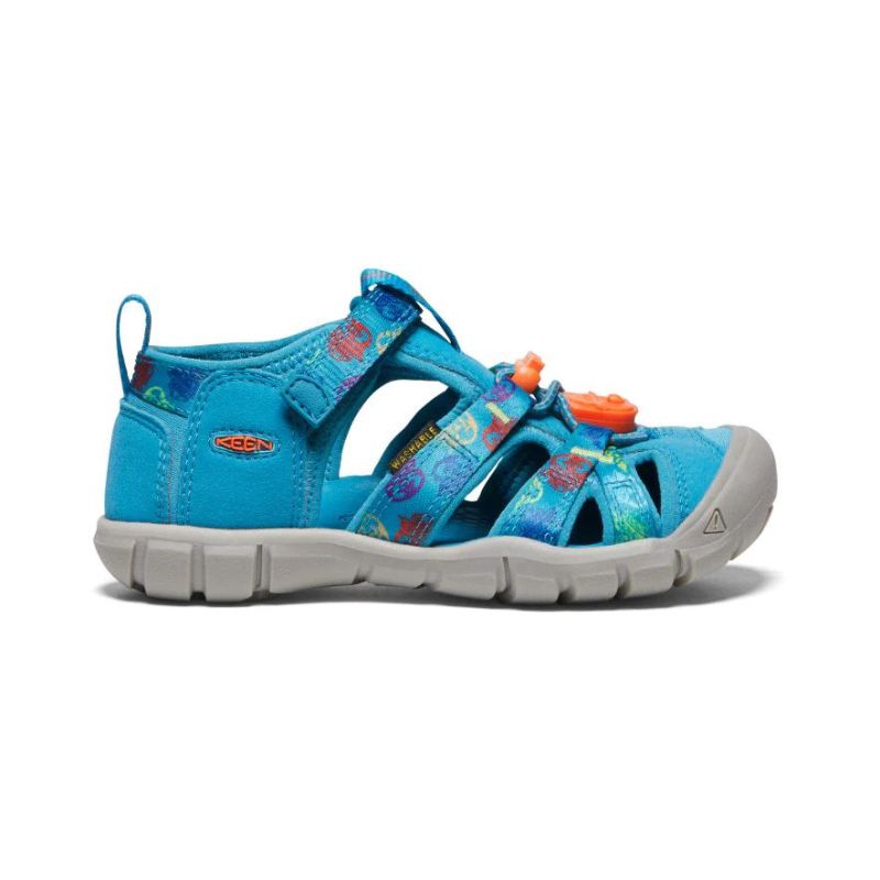 Keen | Little Kids' Seacamp II CNX Sandal x Smokey Bear-Smokey Bear/Fjord Blue