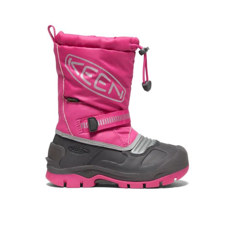 Keen | Snow Troll Waterproof Winterstiefel fur jungere Kinder-Fuchsia Purple/Silver