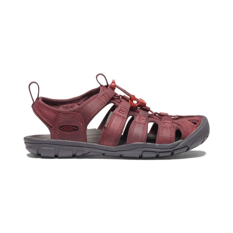 Keen | Clearwater Leather CNX Sandale fur Damen-Wine/Red Dahlia