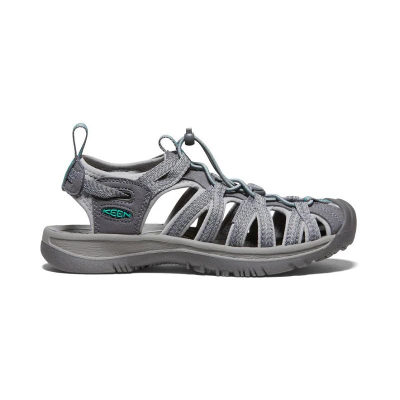 Keen | Whisper Sandalen fur Damen-Medium Grey/Peacock Green